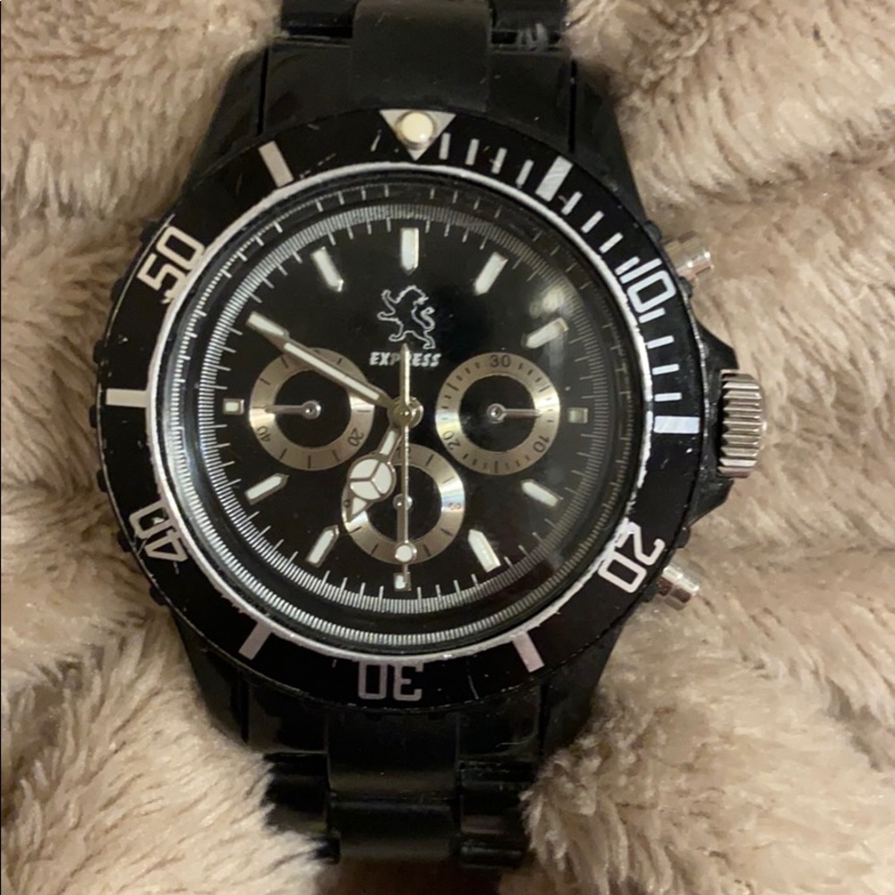 Vintage Y2K Black Express Boyfriend Watch